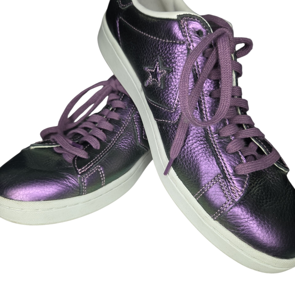 Converse Women's Metallic Purple/Green Sneakers